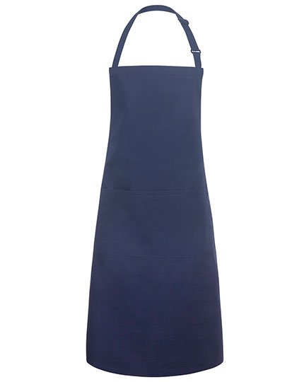 Karlowsky Latzschürze Basic mit Tasche und Schnalle – Navy (ca. Pantone 533C)