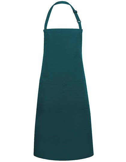 Karlowsky Latzschürze Basic mit Tasche und Schnalle – Pine Green (ca. Pantone 4189C)