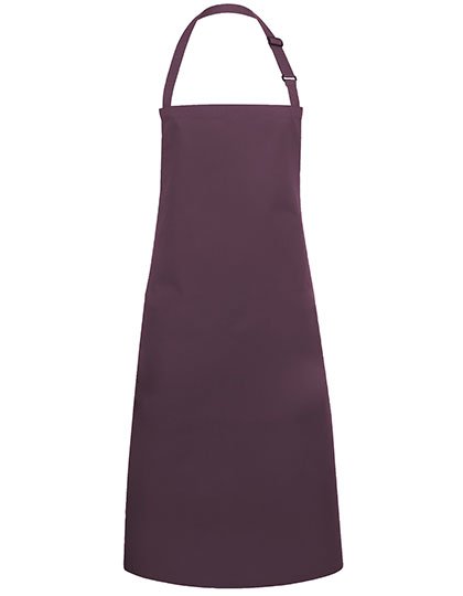 Karlowsky Latzschürze Basic mit Schnalle – Aubergine (ca. Pantone 5185C)