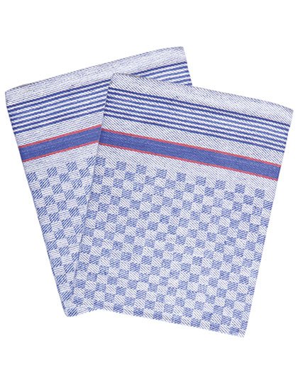 Karlowsky Grubentuch (10-er Pack) – Blue (checked)