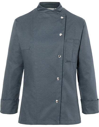 Karlowsky Kochjacke Larissa – Anthracite (ca. Pantone 7540C)