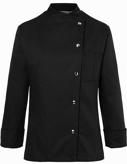 Karlowsky Kochjacke Larissa – Black (ca. Pantone 419C)