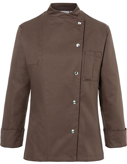 Karlowsky Kochjacke Larissa – Light Brown (ca. Pantone 438C)