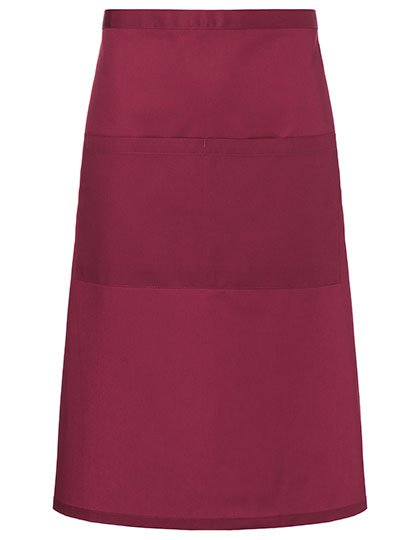 Karlowsky Bistroschürze Basic mit Tasche – Bordeaux (ca. Pantone 209C)