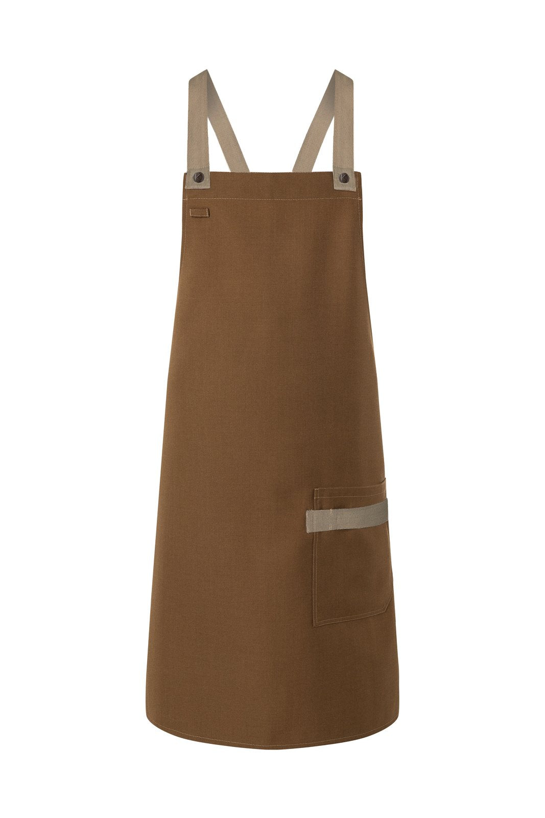 Karlowsky Latzschürze Urban-Look mit Kreuzbändern und Tasche