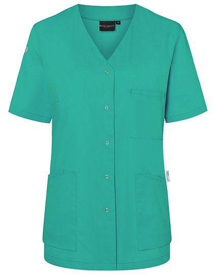 Karlowsky Kurzarm Damenkasack Essential – Emerald Green (ca. Pantone 7717C)
