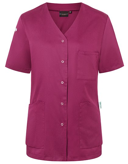 Karlowsky Kurzarm Damenkasack Essential – Fuchsia (ca. Pantone 689C)