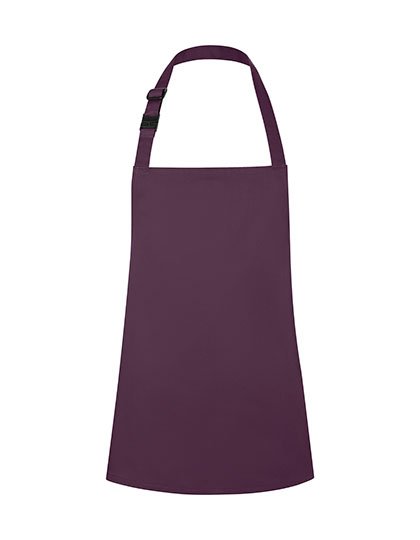 Karlowsky Kinderlatzschürze Basic mit Schnalle – Aubergine (ca. Pantone 5185C)