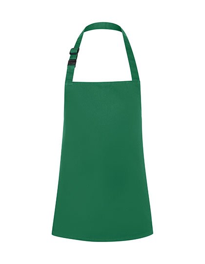 Karlowsky Kinderlatzschürze Basic mit Schnalle – Forest Green (ca. Pantone 554C)