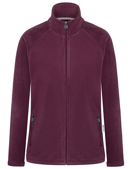 Karlowsky Damen Workwear Fleecejacke Warm-Up – Aubergine (ca. Pantone 5185C)