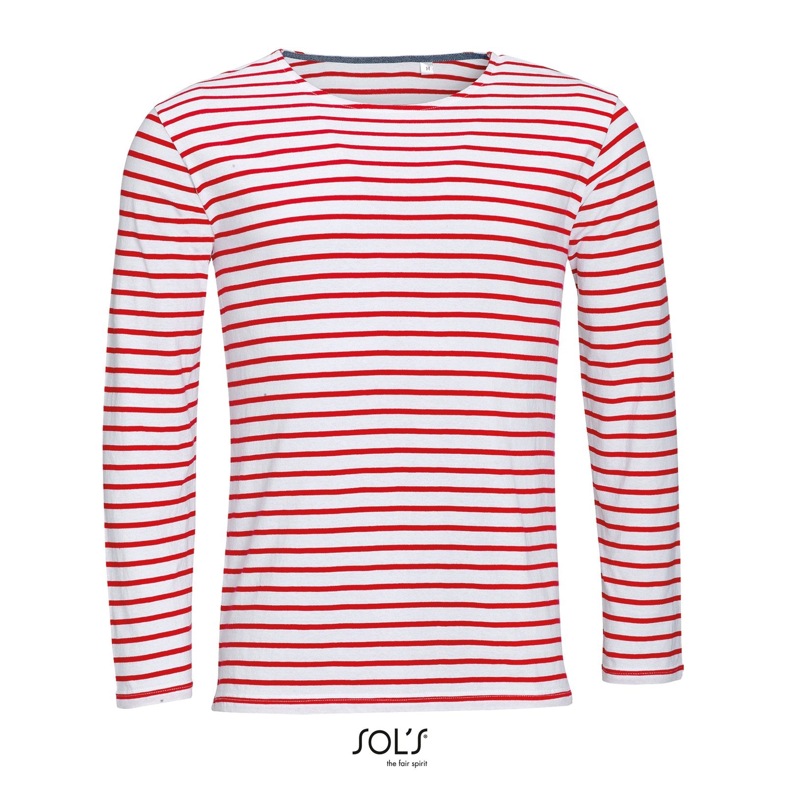 SOL´S Men's Long Sleeve Striped T-Shirt Marine