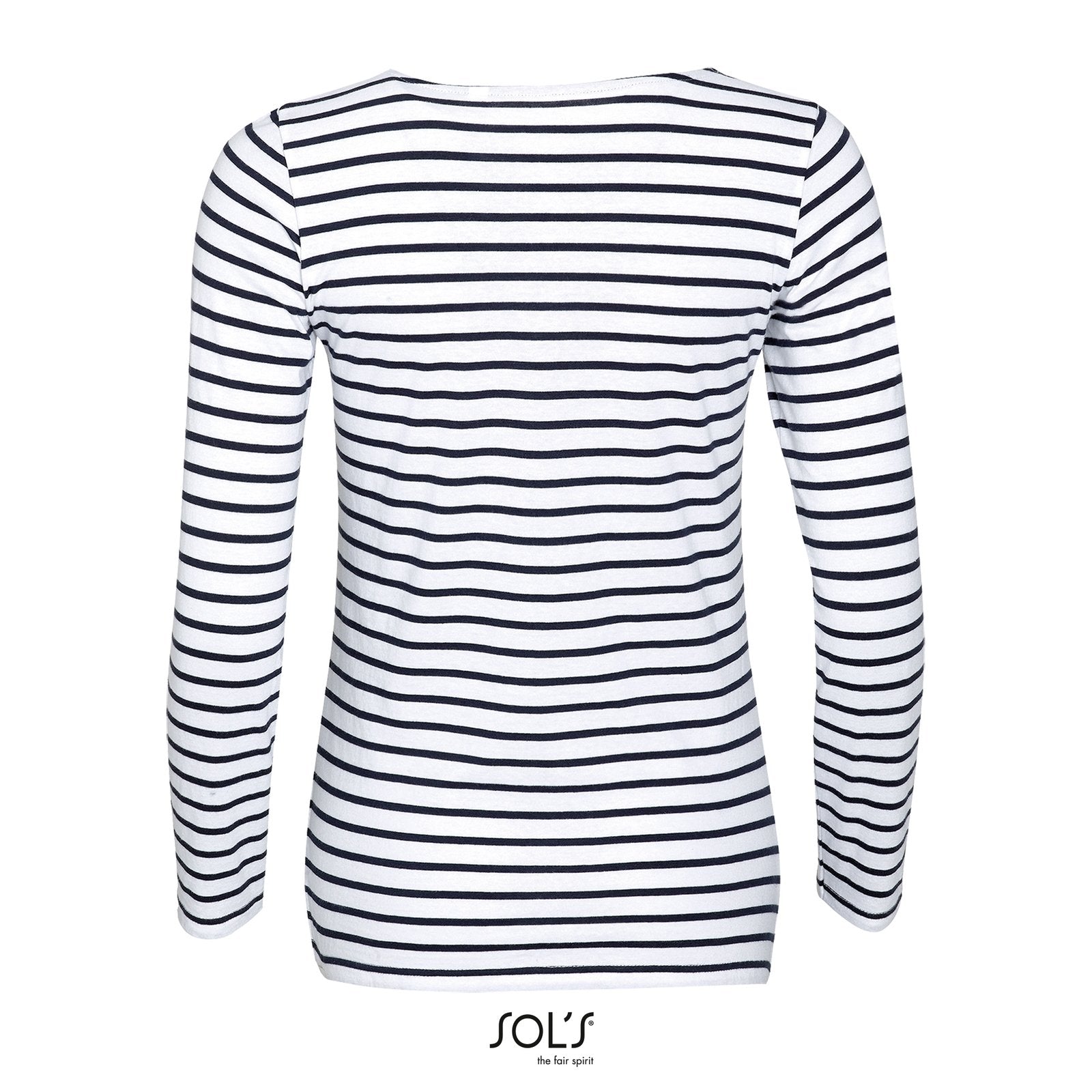 SOL´S Women's Long Sleeve Striped T-Shirt Marine