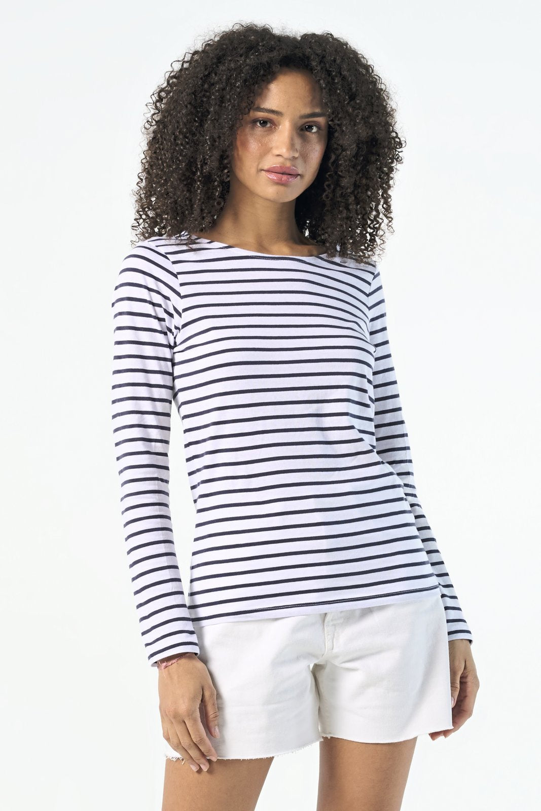 SOL´S Women's Long Sleeve Striped T-Shirt Marine