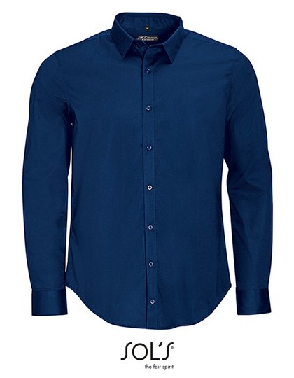 SOL´S Men's Long Sleeve Stretch Shirt Blake – Dark Blue