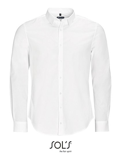 SOL´S Men's Long Sleeve Stretch Shirt Blake – White