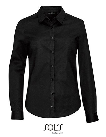 SOL´S Women's Long Sleeve Stretch Shirt Blake – Black
