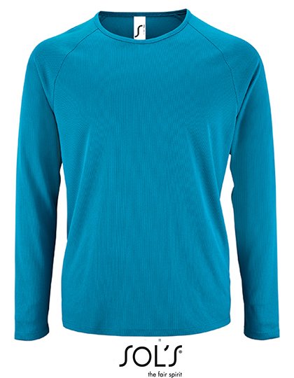 SOL´S Men's Long Sleeve Sports T-Shirt Sporty – Aqua