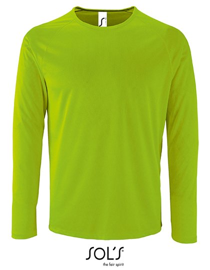 SOL´S Men's Long Sleeve Sports T-Shirt Sporty – Neon Green