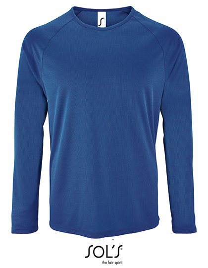 SOL´S Men's Long Sleeve Sports T-Shirt Sporty – Royal Blue 241