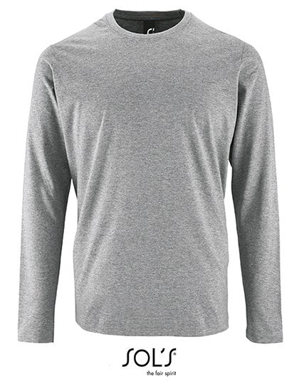 SOL´S Men's Long Sleeve T-Shirt Imperial – Grey Melange