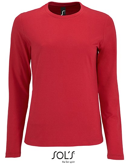 SOL´S Women's Long Sleeve T-Shirt Imperial – Red