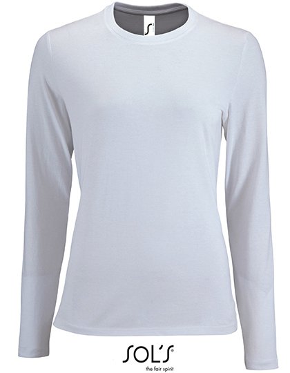 SOL´S Women's Long Sleeve T-Shirt Imperial – White