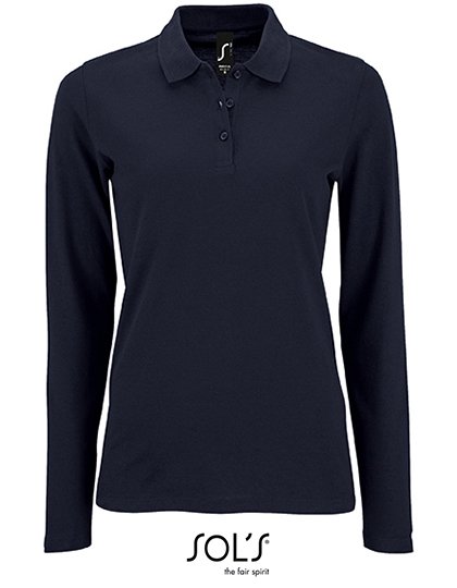 SOL´S Women's Long-Sleeve Piqué Polo Shirt Perfect – French Navy