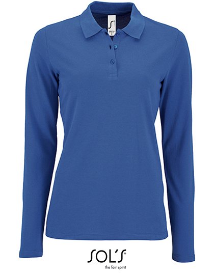 SOL´S Women's Long-Sleeve Piqué Polo Shirt Perfect – Royal Blue 241