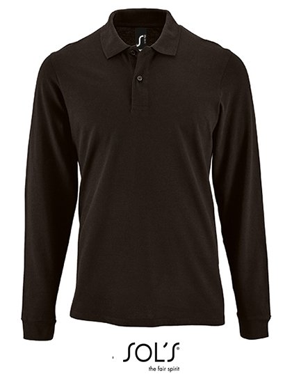 SOL´S Men's Long-Sleeve Piqué Polo Shirt Perfect – Black
