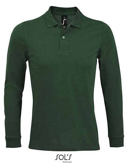 SOL´S Men's Long-Sleeve Piqué Polo Shirt Perfect – Bottle Green