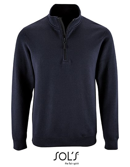 SOL´S Men's Zip High Collar Sweatshirt Stan – French Navy