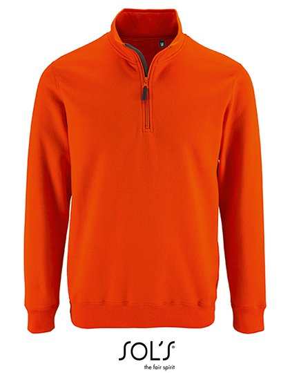 SOL´S Men's Zip High Collar Sweatshirt Stan – Orange