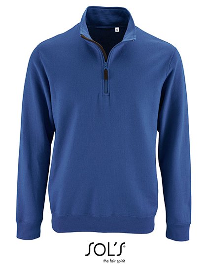 SOL´S Men's Zip High Collar Sweatshirt Stan – Royal Blue 241