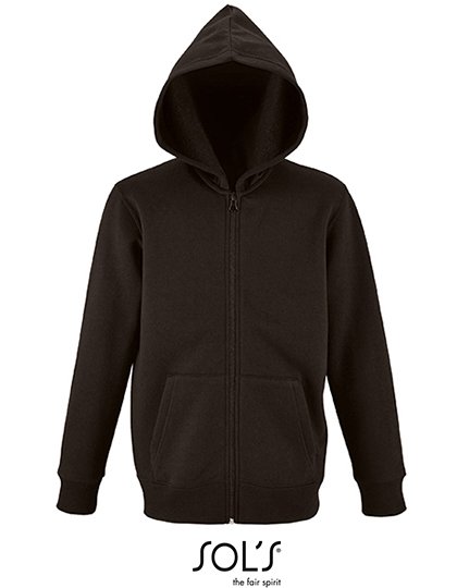 SOL´S Kids' Zip Hoodie Stone – Black