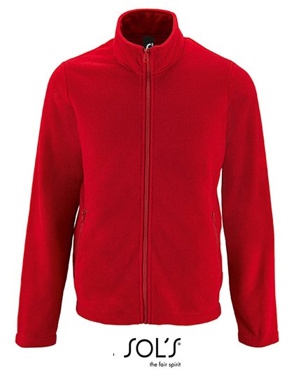 SOL´S Men's Plain Fleece Jacket Norman – Red