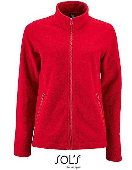 SOL´S Women's Plain Fleece Jacket Norman – Red