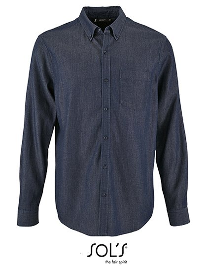 SOL´S Men's Denim Shirt Barry – Denim Brut