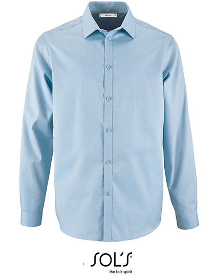 SOL´S Men's Herringbone Shirt Brody – Sky Blue