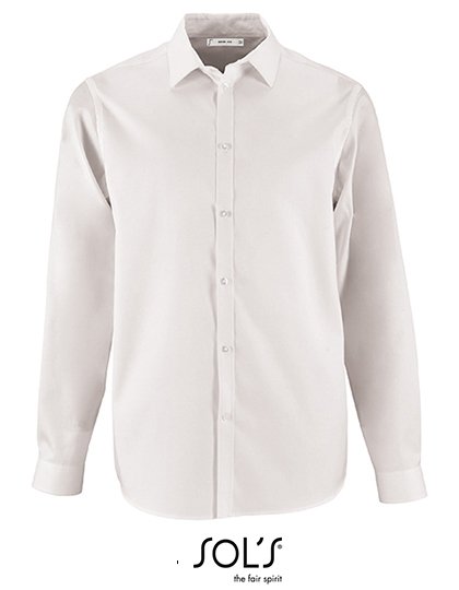 SOL´S Men's Herringbone Shirt Brody – White