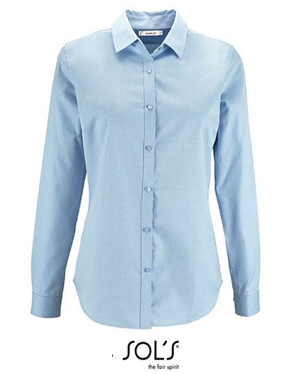 SOL´S Women's Herringbone Shirt Brody – Sky Blue