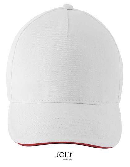 SOL´S Unisex Contrast Three-Colour Cap Longchamp – White