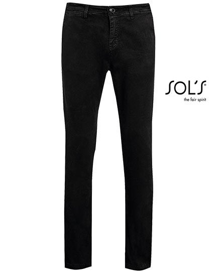 SOL´S Men's Chino Trousers Jules - Length 35 – Black