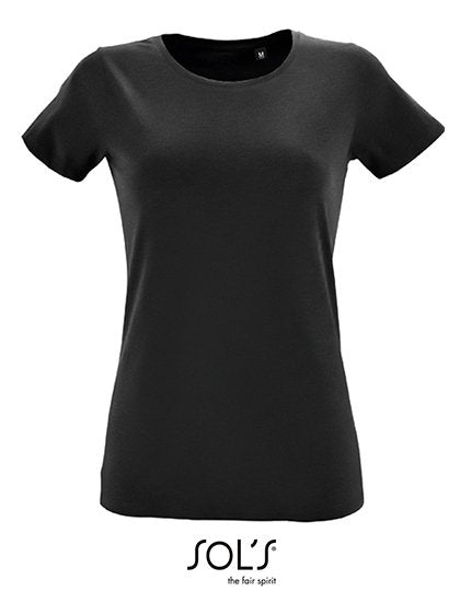 SOL´S Women's Round Neck Fitted T-Shirt Regent – Deep Black