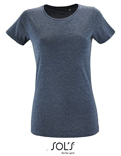 SOL´S Women's Round Neck Fitted T-Shirt Regent – Heather Denim