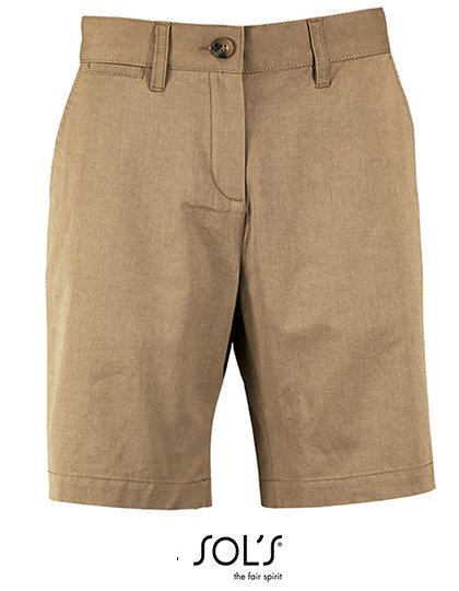 SOL´S Women's Chino Bermuda Shorts Jasper – Chestnut