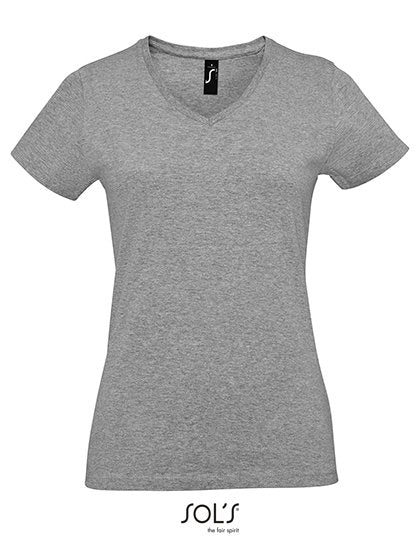 SOL´S Women's Imperial V-Neck T-Shirt – Grey Melange