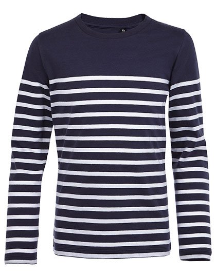 SOL´S Kids' Long Sleeve Striped T-Shirt Matelot – French Navy / White