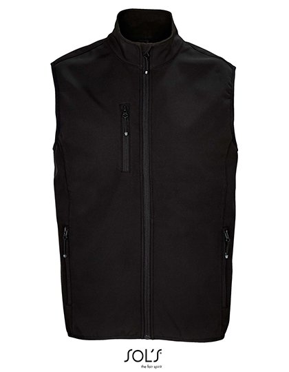 SOL´S Men's Falcon Zipped Softshell Bodywarmer – Black