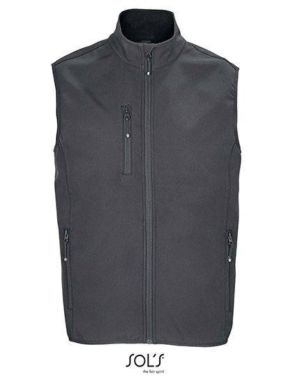 SOL´S Men's Falcon Zipped Softshell Bodywarmer – Charcoal Grey (Solid)