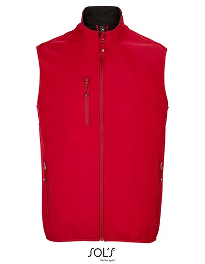 SOL´S Men's Falcon Zipped Softshell Bodywarmer – Pepper Red